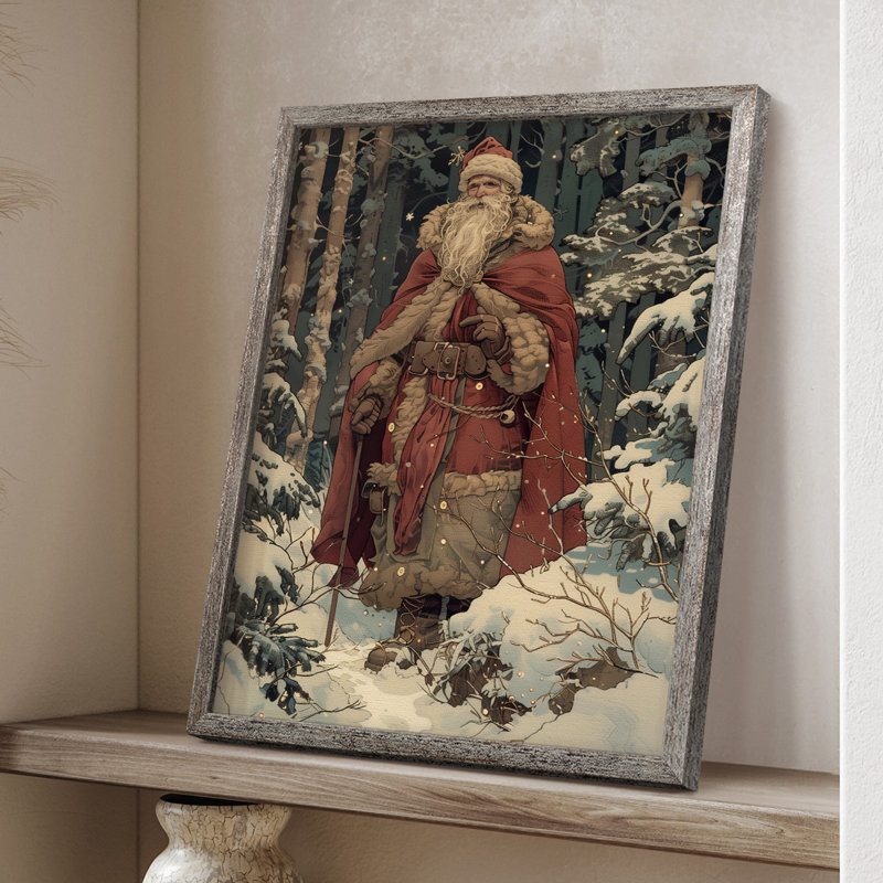 «Christmas Holiday Art DCxxxii», reproduction d'art encadrée - bois massif, H 30 po x l 24 po