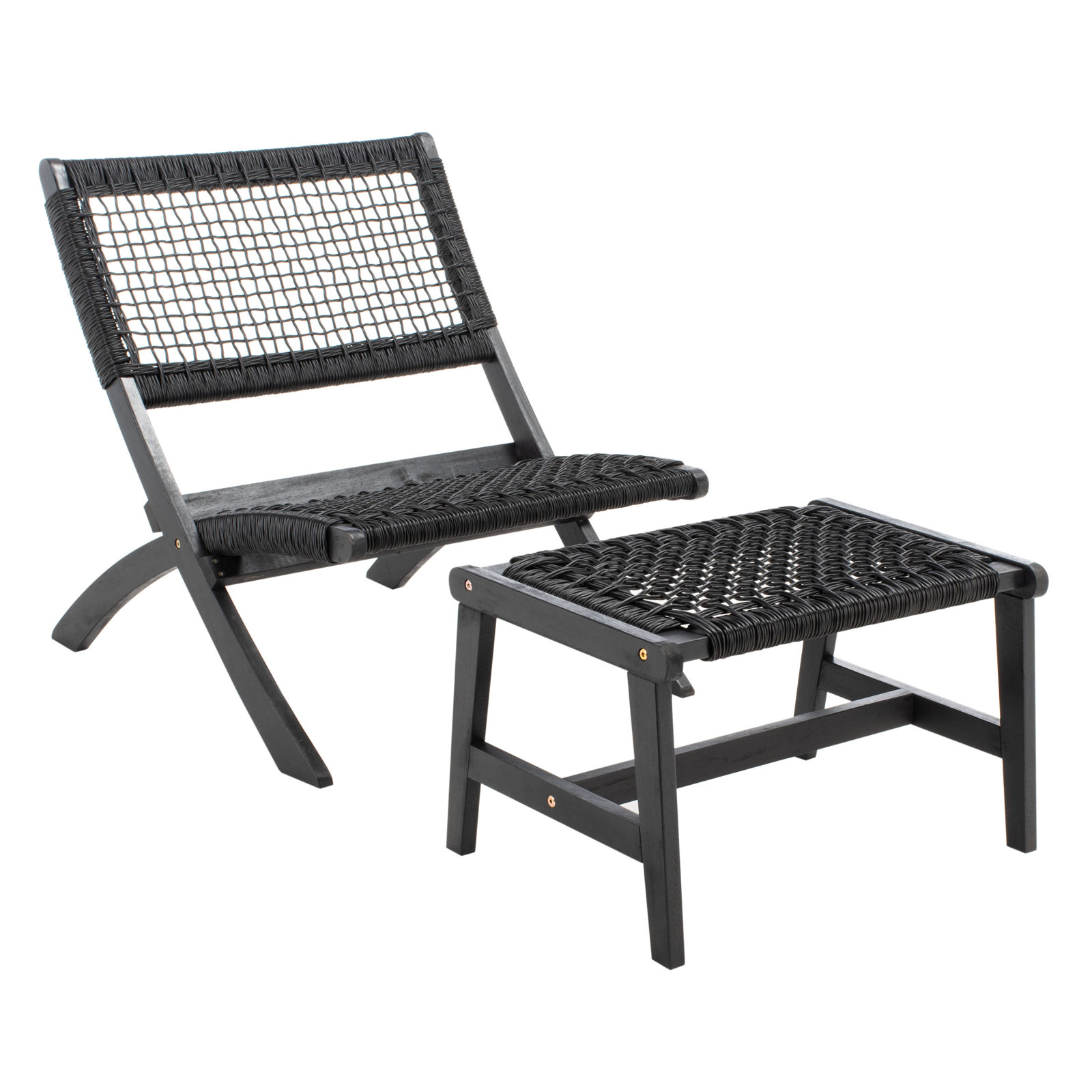 Armida Acacia 5 Piece Seating Group, Black