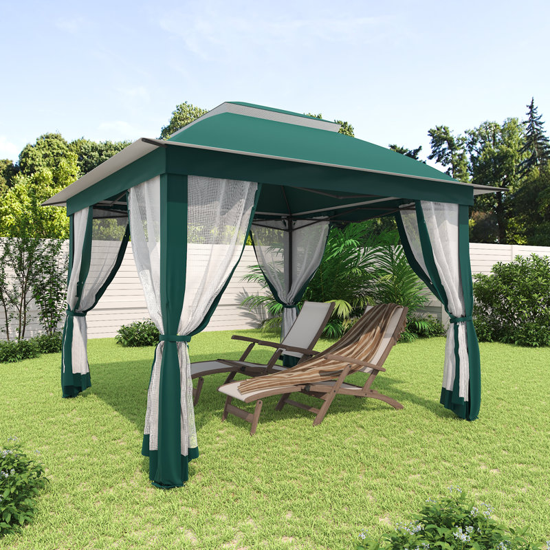 11 Ft. X 11 Ft. Pop Up Portable With Mosquito Netting, Green