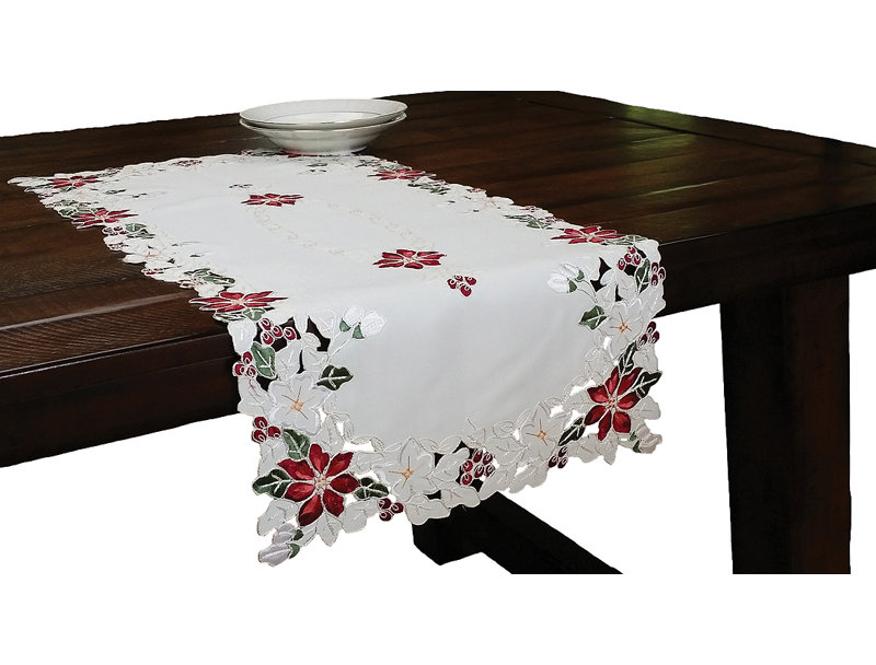 Chemin de table brodé Festive Yule
