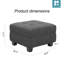 Repose-pieds rembourré en lin et velours Buckleton-1381077272