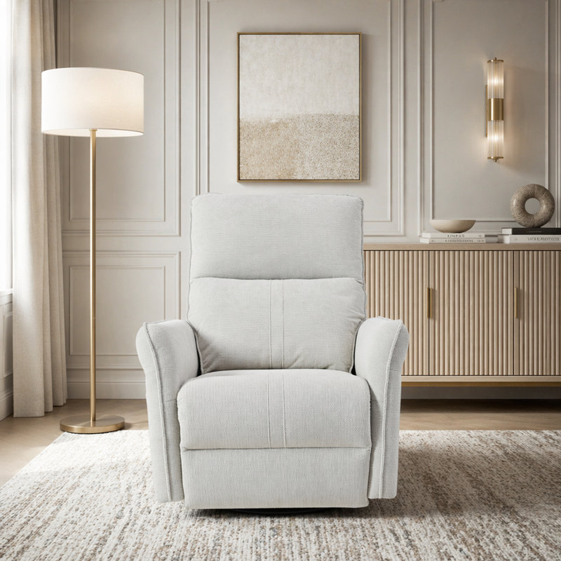 Fauteuil inclinable électrique à bascule, polyester, Gris clair, 270°