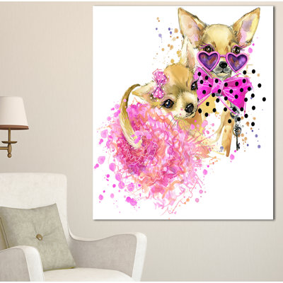 « jolie dog aquarelle », reproduction d’art sur toile tendue