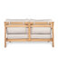 Canapé de patio en bois d'acacia avec coussin résistant à l'eau