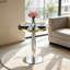 Tables basses et modernes Modern, 23,6 po en acier aggloméré marbré