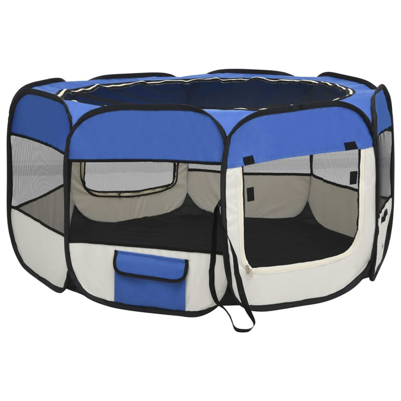 Lionel Panel Metal Exercise Pen With Door, 61cm H x 125cm W x 125cm D, Blue