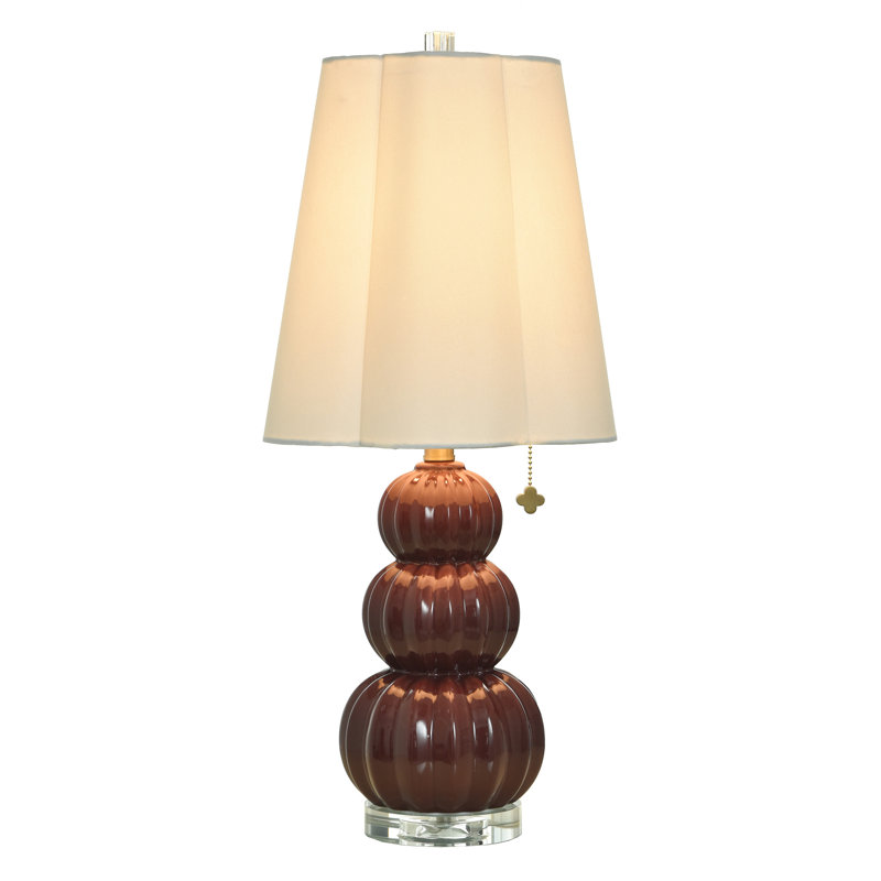 Tamara Day for Stylecraft Ophelia Small Table Lamp, Burgandy