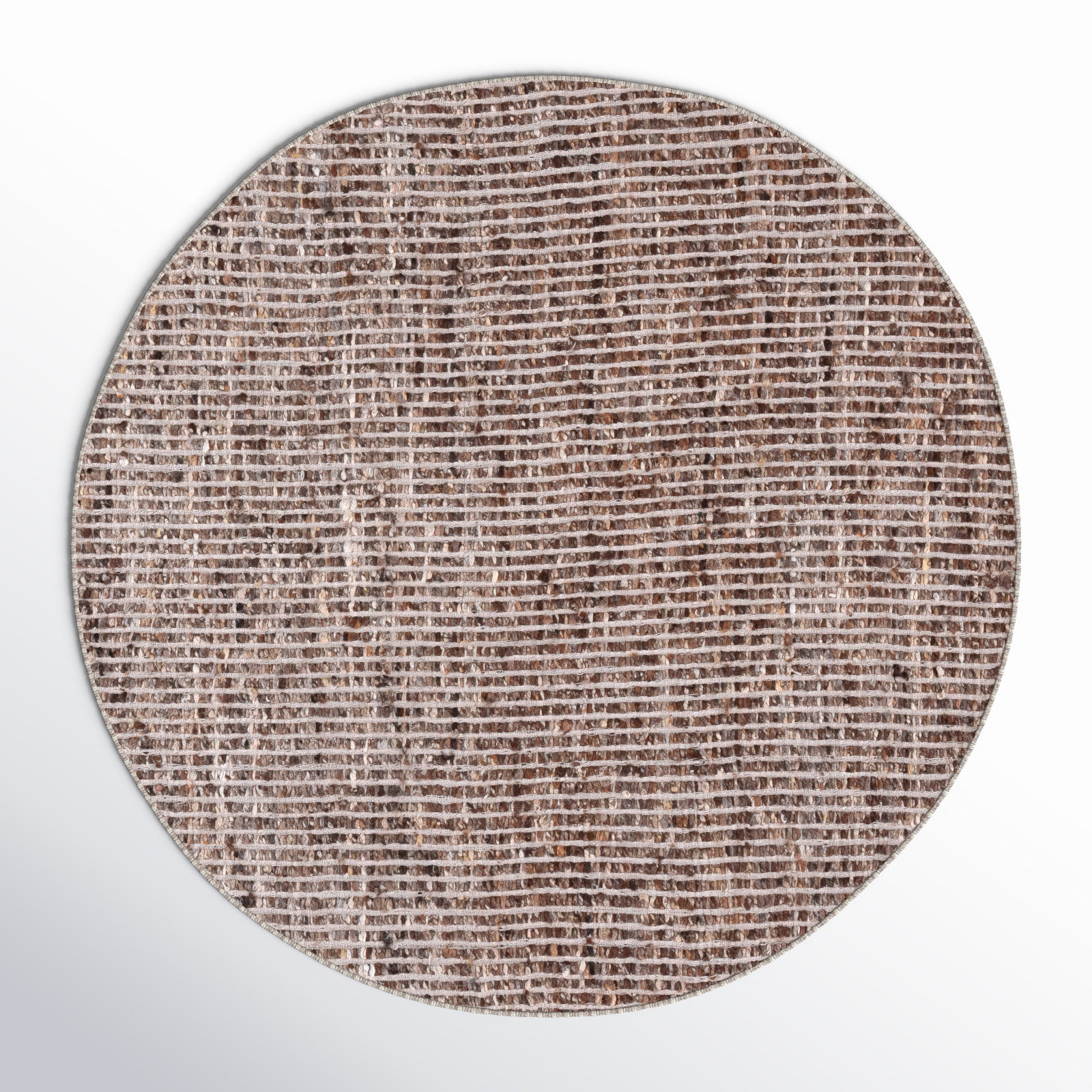 Murdock Ivory Taupe Jute Rug, Round 6'