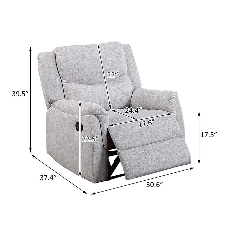 Single Recliner, Gray