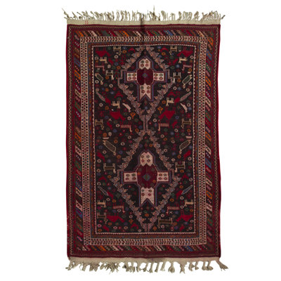 Tapis rouge noué à la main de haute qualité