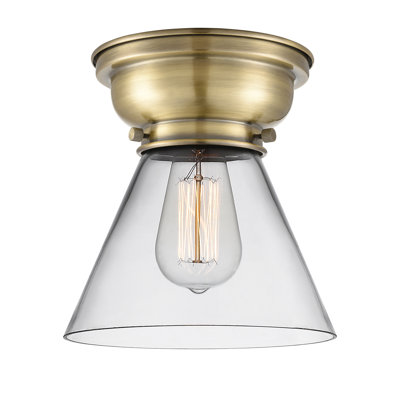 Aditi Cone 1 Light 8" Flush Mount