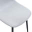 Table en verre transparent de 71 po x 35,4 po et 6 chaises en lin gris, confortable pour les réunions de famille avec un tissu simple et élégant-674865196-674865198