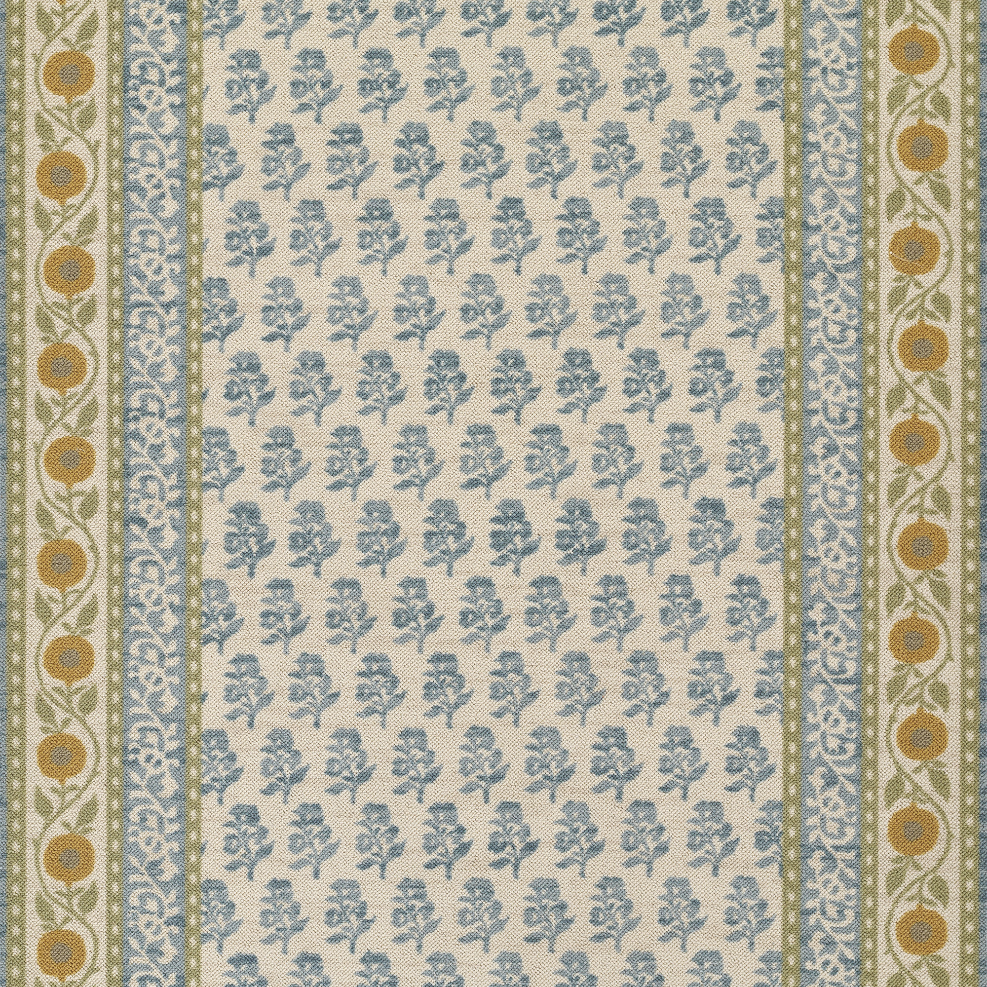 Anders Traditional Floral Wool and Nylon Multi Area Rug, Runner 2'3" x 7'6"