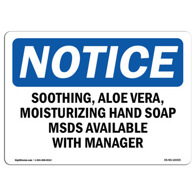 Aloe Vera Moisturizing Hand Soap Sign