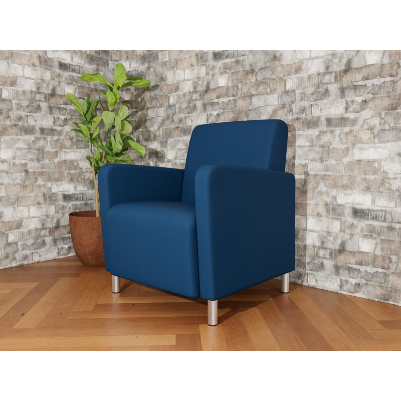 Fauteuil d'invité de réception Ravenna, Non inclus, Acier brossé, Patriot Plus Blue Ridge