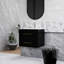 Meuble-lavabo mural avec lavabo et doubles tiroirs de rangement