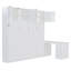 Grand lit escamotable mural avec bureau, tablettes de rangement et grandes armoires, blanc (ANCIEN SKU: N820S10034K)