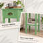 Bureau d'appoint moderne et étroit pour salon, table de chevet étroite avec tiroir et tablette, gris-vert