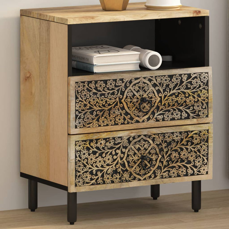 Chavella 50cm W Iron Bedside Table
