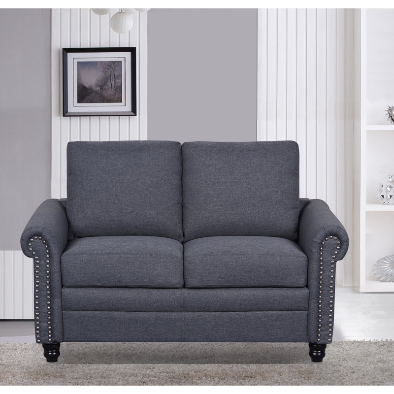 Rosalind Upholstered 54.3'' Loveseat, Dark Gray