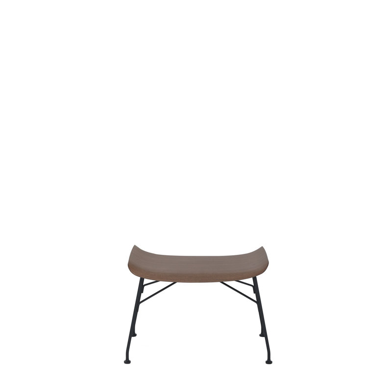 Repose-pieds SmartWood, Placage de bois foncé et noir