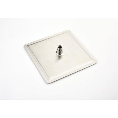 Shower Assembly With Components - Rain, Hand Shower, Valve, Bracket, Hose, Niche For Bathroom Use Rain Head, Control Brushed Nickel Style