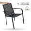 Chaise de salle à manger d'extérieur empilable (ensemble de 6)-289039120