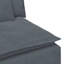  Canapé modulaire surdimensionné en velours gris foncé (100% polyester)