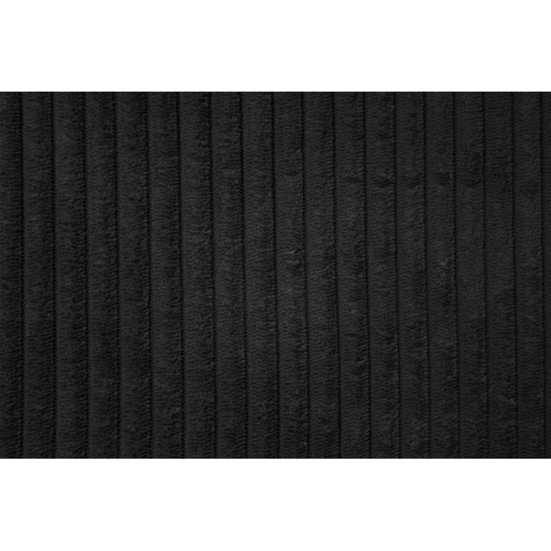 4Pc Sectional Set Matching Pillow Cocktail Ottoman Corner Wedge Right And Left Arm Loveseat Corduroy Upholstered Black Finish Primary Living Room