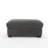 Upholstered Light Gray Faux Rabbit Fur Flannel Rectangle Ottoman, Single Ottoman Modular Part For Sectional Sofa-250311210