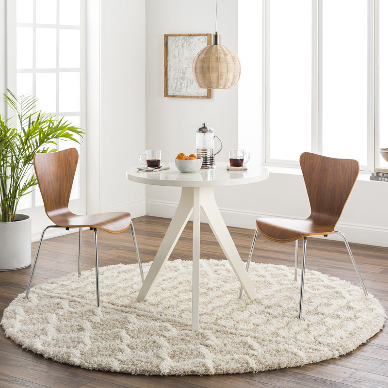 Geometric Shag Area Rug, Round 160cm