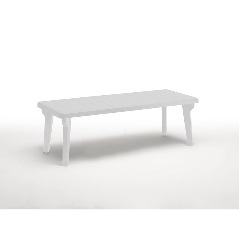 Itai Patio Dining Set with Rectangular Table, White