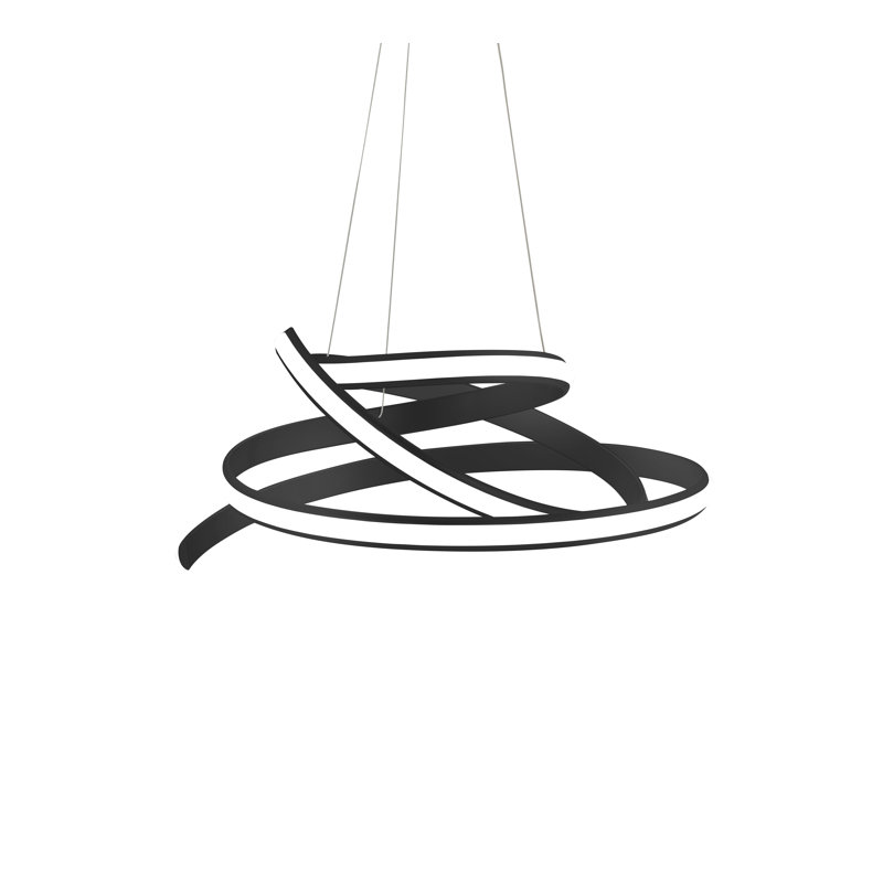 Prattsville Dimmable Integrated LED Chandelier, Black