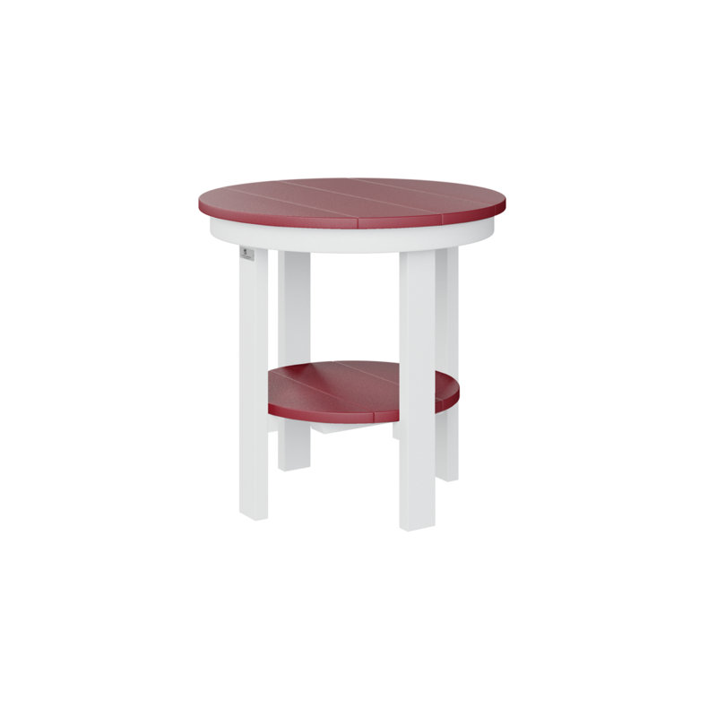 Table de salle à manger ronde Berlin Gardens, Rouge écarlate, H 21 po x l 21,5 po x P 21,5 po