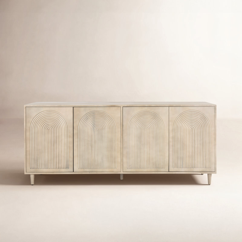 Claudia 71.75'' Solid Wood Sideboard, Light Brown