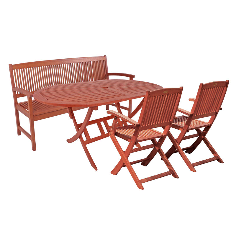 Stockholm Wood Outdoor Bench, 150 cm x 46 cm