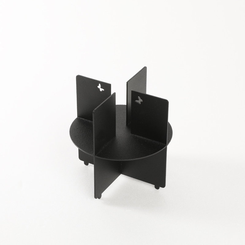 Metal Tabletop Candlestick, Black