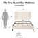 King Size Bed Frame With 54" High Headboard, Traditional Tufting, Nailhead Trim Wingback, No Box Spring Needed, Blue Velvet Upholstery Elegant Bed, Handcrafted Button Spring, Fabric Cover