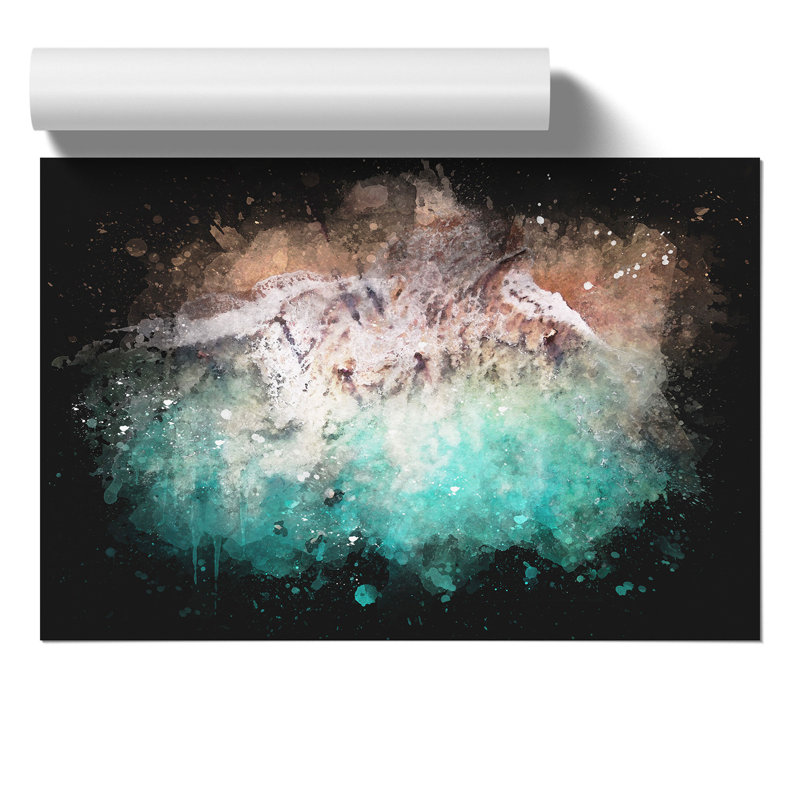 Bias Tugel Beach in Bali Paint Splash - Frameless Print, 30cm H x 42cm W x 0.1cm D