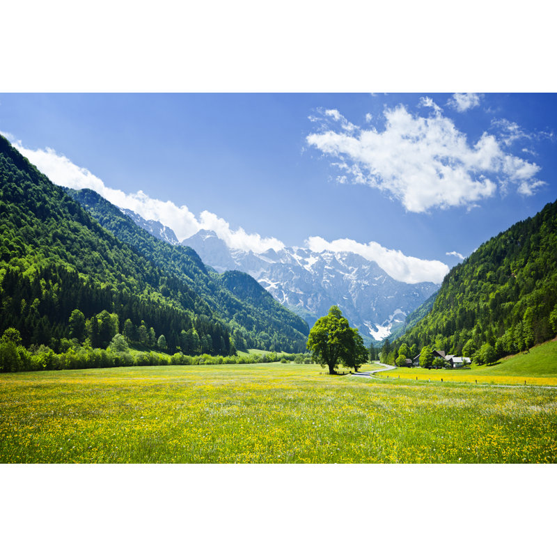 Valley Logarska Dolina 1 Piece Wrapped Canvas Wall Art, 30cm H x 46cm W