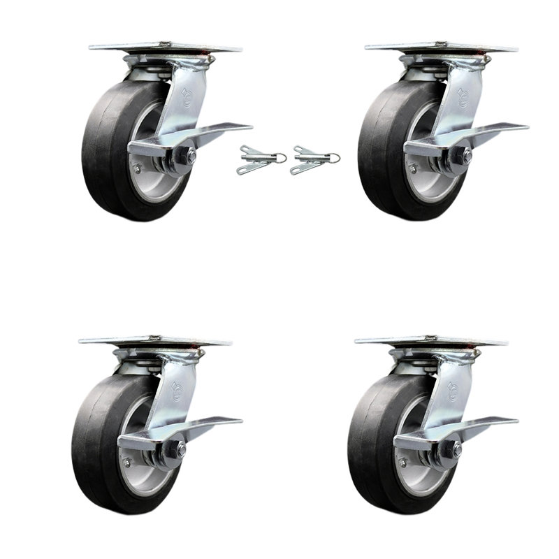 Caoutchouc sur roulettes en aluminium