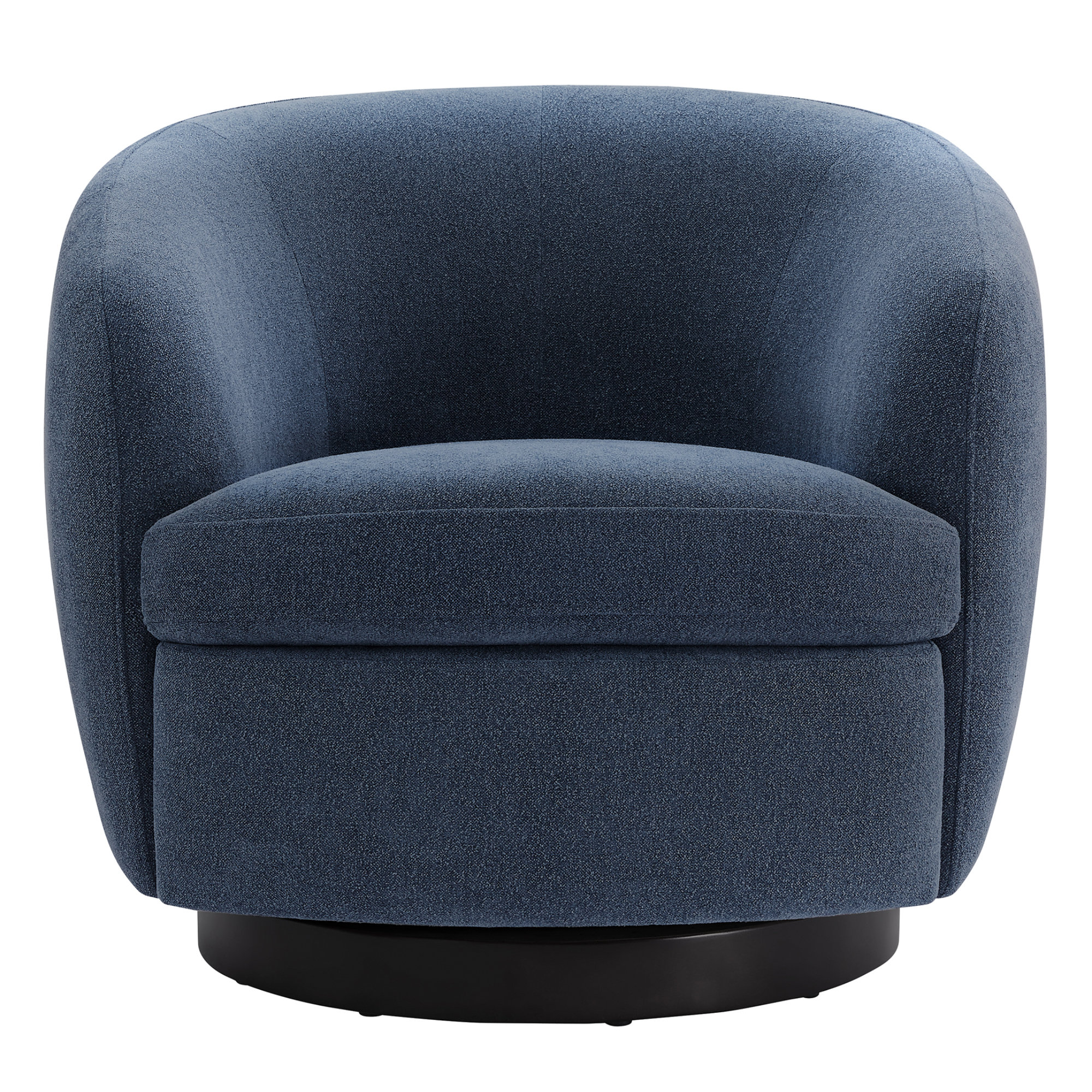 Marcy Upholstered Swivel Barrel Chair, Elite Indigo
