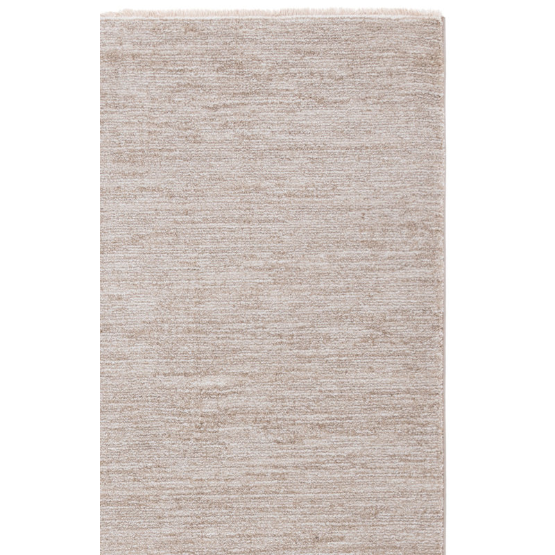 Tapis beige en polyester Donlon, Carré 4 pi
