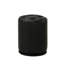 Meuble-lavabo 3 pièces noir avec surface en verre transparent, 5 tiroirs et tabouret pivotant confortable