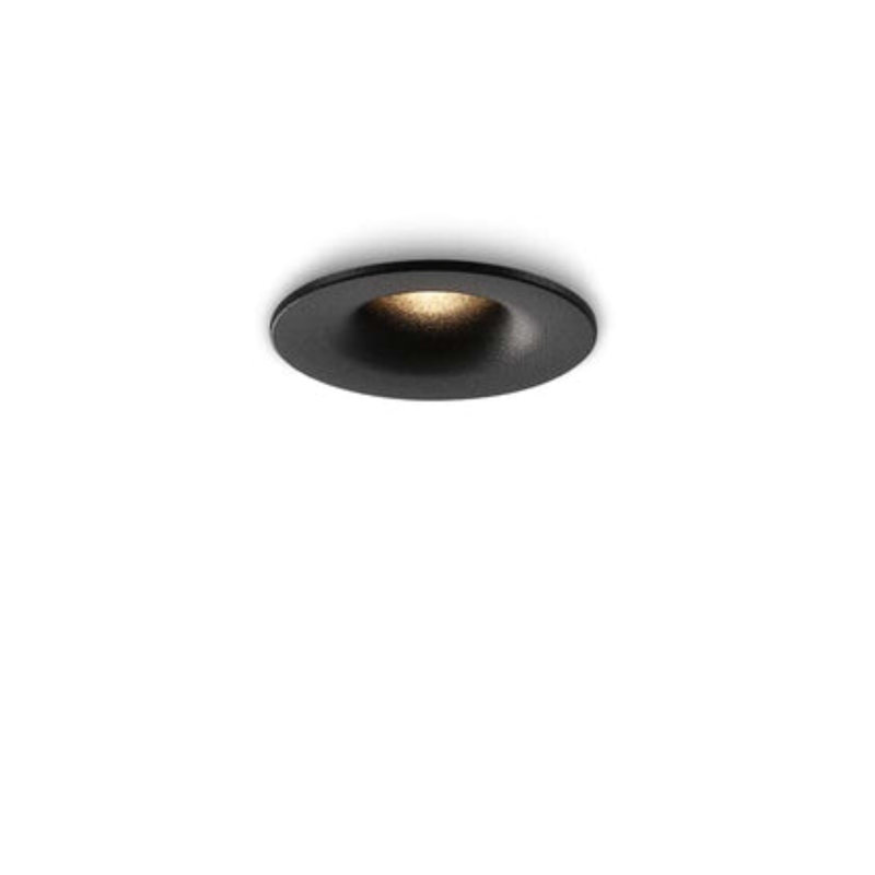 3 Watt LED Chrome Flush Recessed Downlight, Black