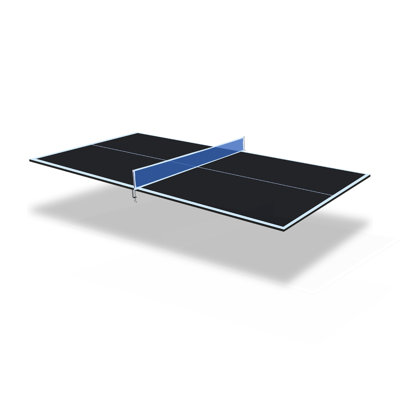 6*3Ft Black Mid-Size Ping Pong Conversion Top Foldable & Portable Table Tennis Table Top For Indoor Games