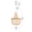 Hudson 20 inch Beaded Pendant in Beige