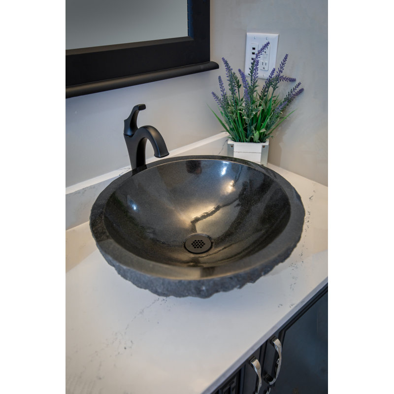 Lavabo de salle de bain vasque circulaire en granite