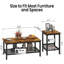 Ensemble de 3 tables basses rectangulaires de style industriel avec 2 tables d'appoint carrées, ensemble de tables de salon modernes à 2 niveaux avec structure en métal et support de rangement pour bureau personnel-282609801
