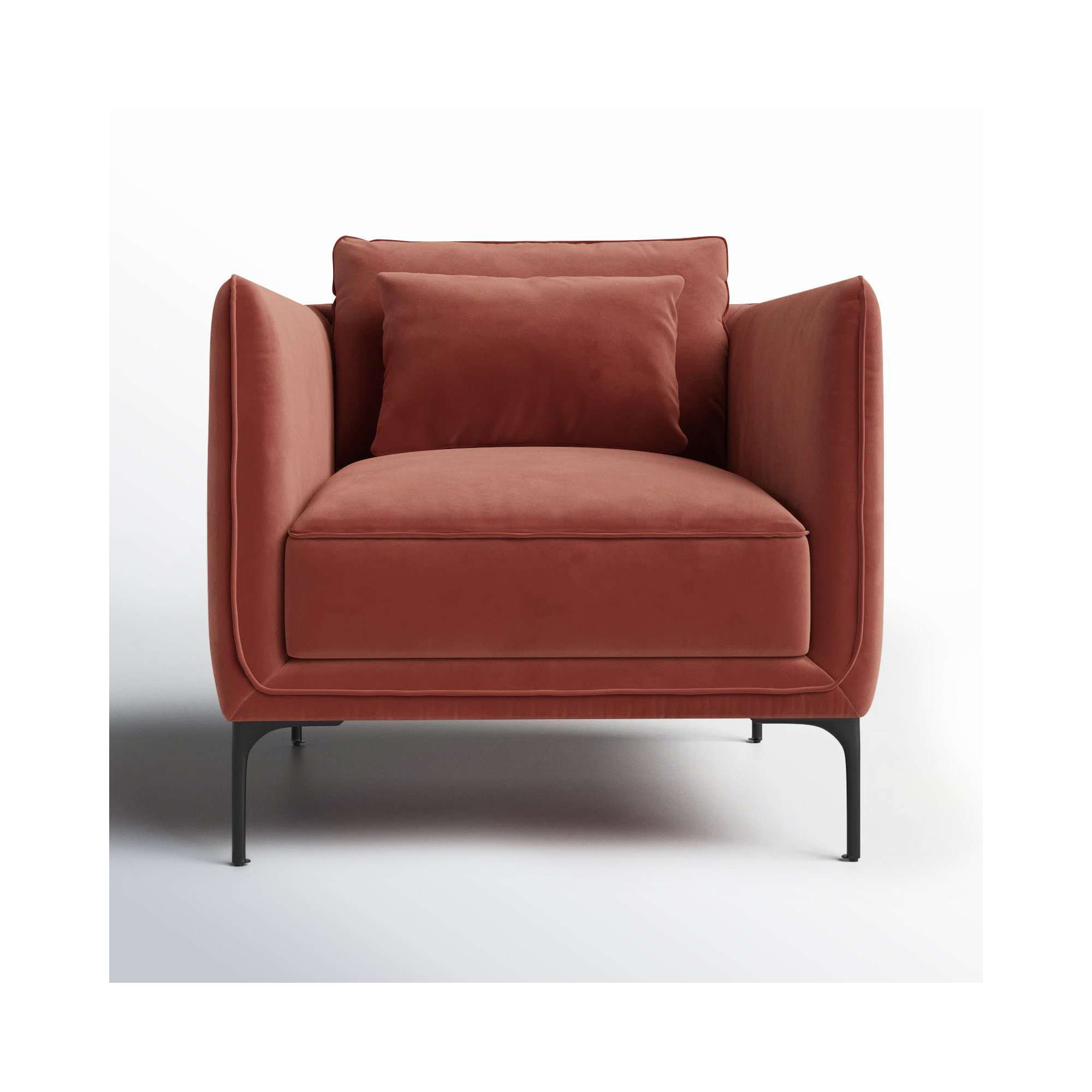 Rae Upholstered Armchair, Falkirk Reddish Brown Velvet
